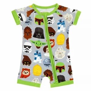 Little Sleepies Star Wars 2t new Shorty with Green Trim